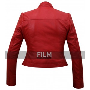 Diva Aksana Wwe Cow Hide Red Leather Jacket